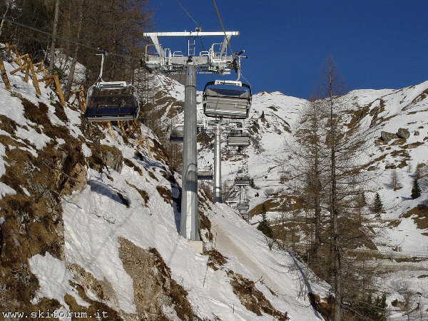 percorso seggiovia capanna Bill - passo Padon