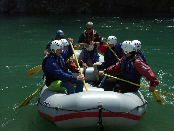 rafting con la guida