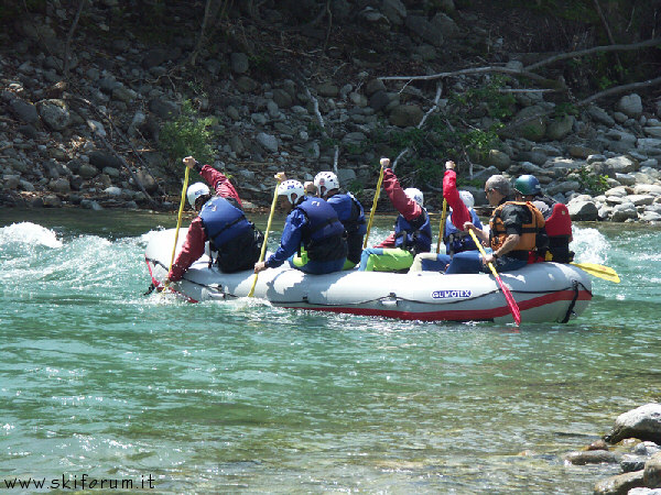 rafting sulle rapide