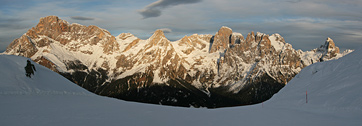 Panoramica sulle Pale di San Martino, Dolomiti