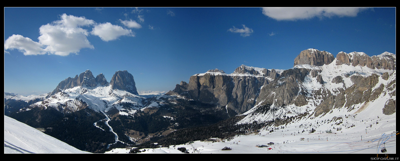 foto panoramica dal Belvedere di Canazei