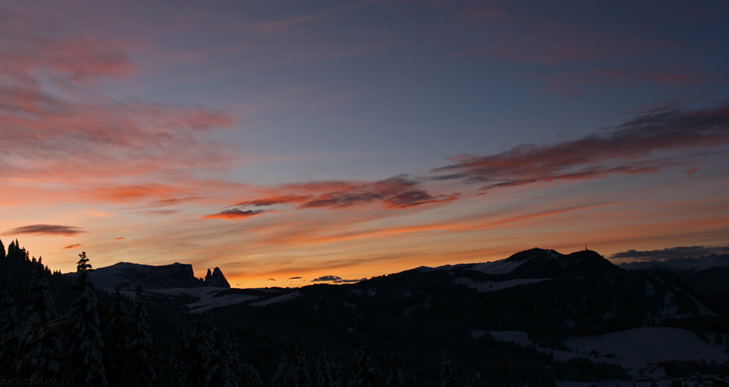 foto tramonto siusi