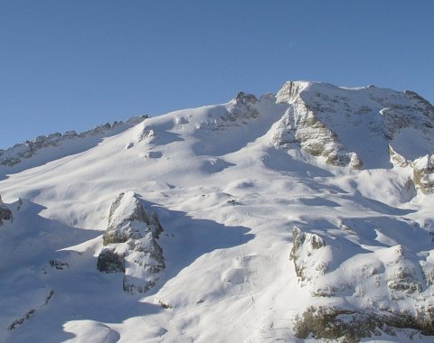 Panorama sulla Marmolada e ghiacciaio della Marmolada