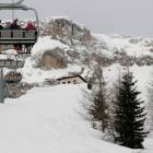 Sulla seggiovia Burz foto seggiovia monte Burz