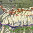 Cartina sentiero delle Creste mappa viel dal Pan