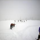 foto scialpinismo nebbia
