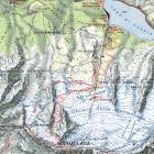 Mappa scialpinsimo Punta Penia in Marmolada cartina punta penia