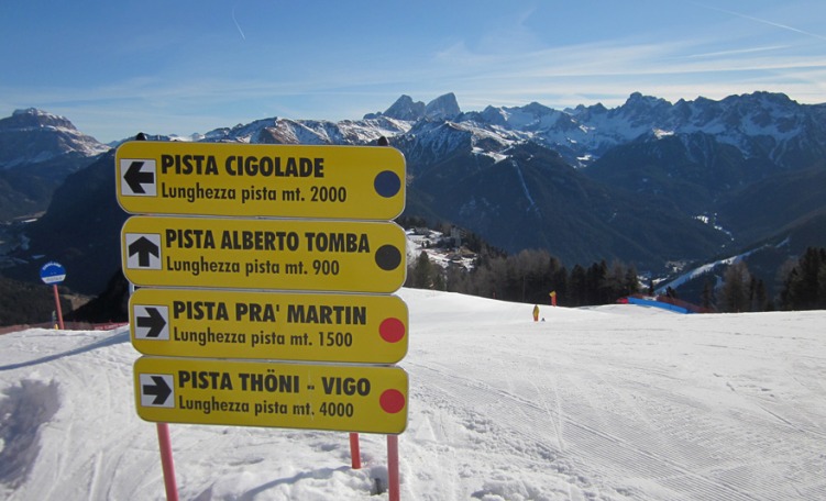 Cartello nomi piste