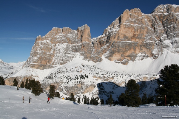 Le dolomiti viste dalla pista Armentarola