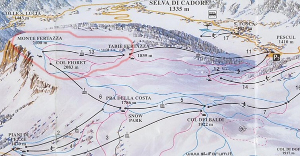 mappa pista Fertazza