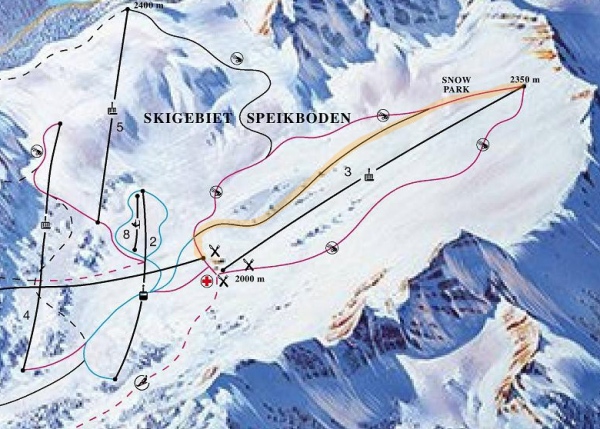 cartina pista Seenock variante ripida