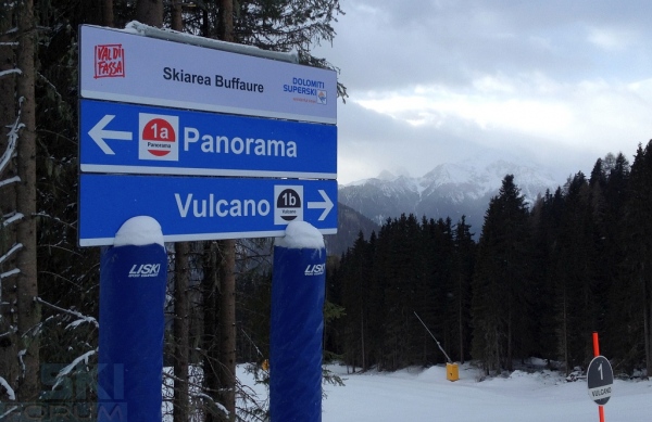 cartello deviazione piste da sci