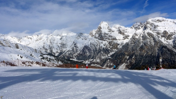 parte iniziale della pista rossa di Ladurns