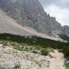 Ormai alla fine del ghiaione