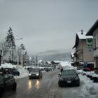 Centro di San Vito di Cadore con neve