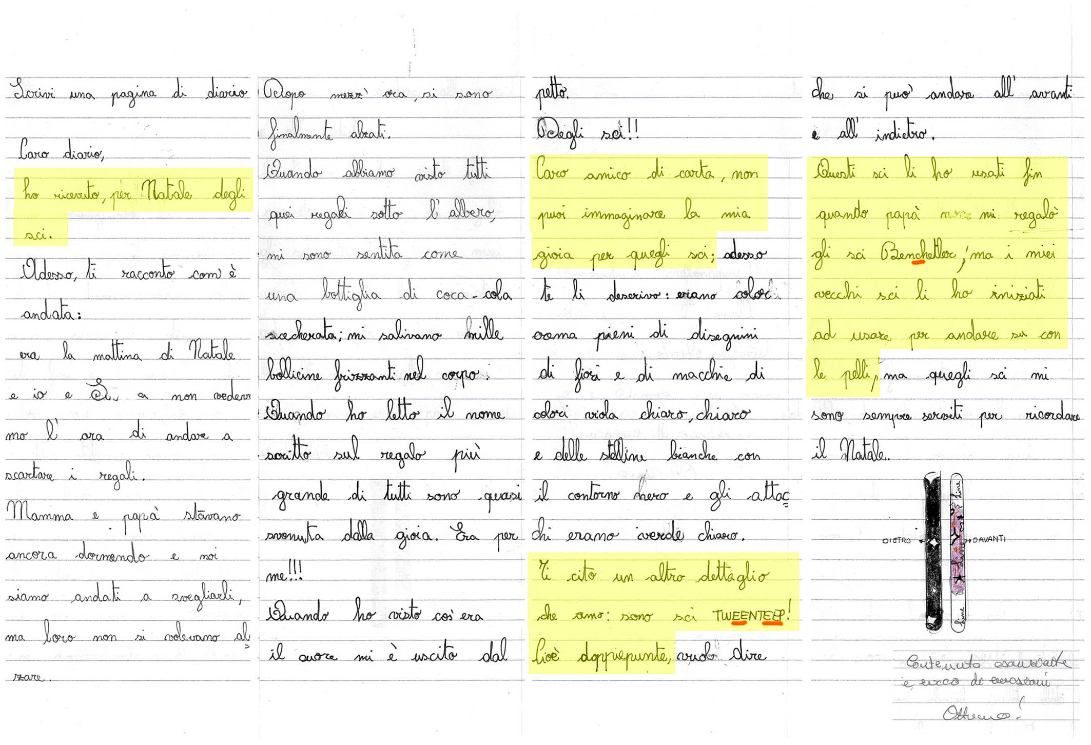 Tema compito in classe IV Elementare