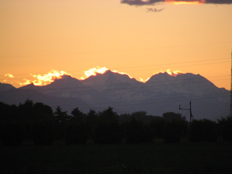 Foto tramonto arancione
