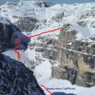 Val Lasties vista dalla forcella Pordoi