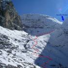 Val Lasties che risale verso forcella Pordoi
