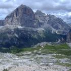 le Tofane con le 5 Torri viste dal Nuvolau