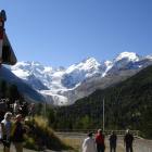 Bernina e turisti Bernina e turisti