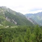 Forcella Somdogna e Casera viste dall'alto.