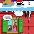 Vighetta natalizia vignetta illustrazione natalizia