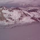 Veduta dalla Marmolada verso il Passo Fedaia