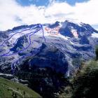 Marmolada, zone pericolose e percorsi in discesa