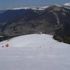 Parte alta Saslong piste sci ciampinoi