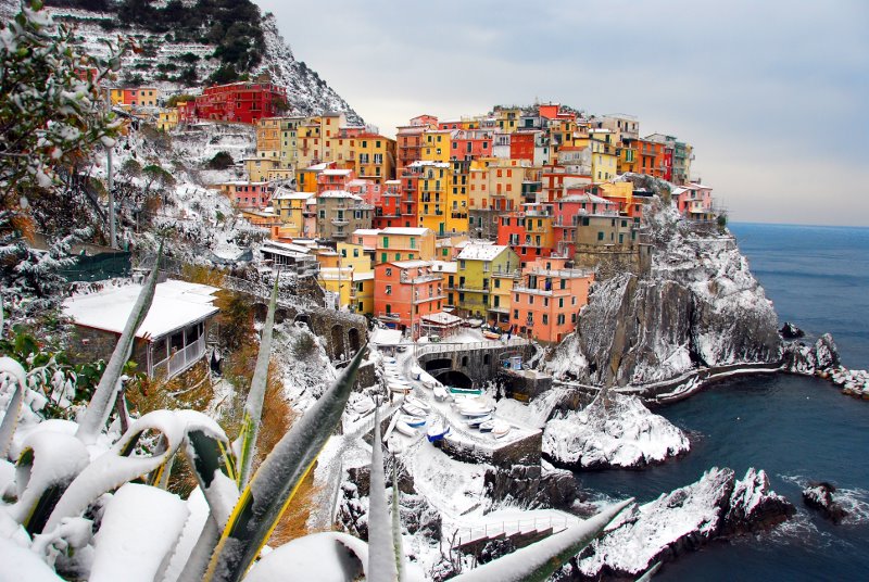 foto nevicate al mare