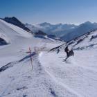 Lo skiweg di collegamento tra il Kserer e i 2 versanti principali del ghiacciaio