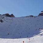 Una pista molto affollata