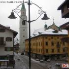 Neve addirittura in paese a Cortina