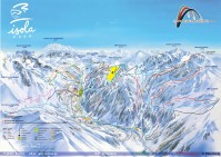 Cartina e mappa delle piste di Isola 2000