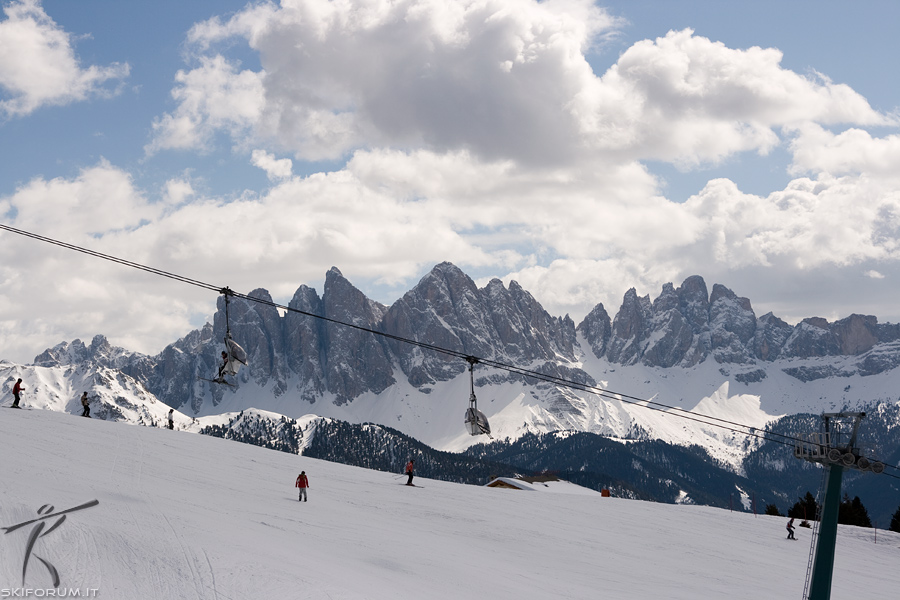 panorama dolomitico dalla seggiovia