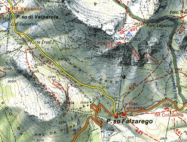 foto mappa dolomiti