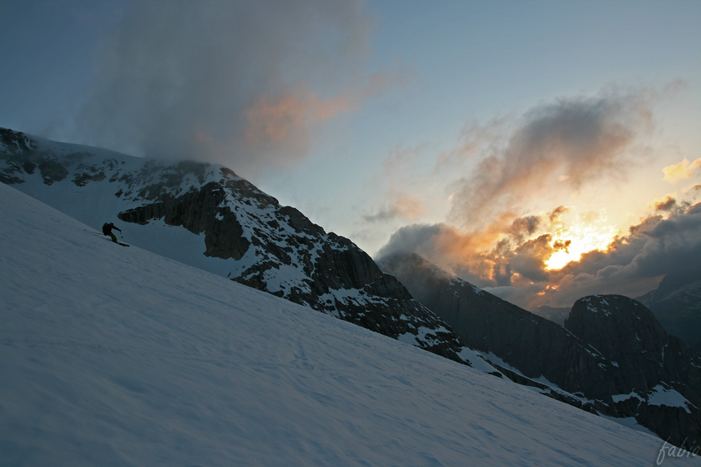 foto tramonto marmolada