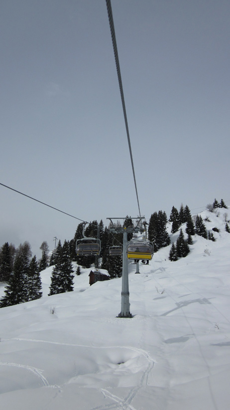 sulla seggiovia del passo Pordoi