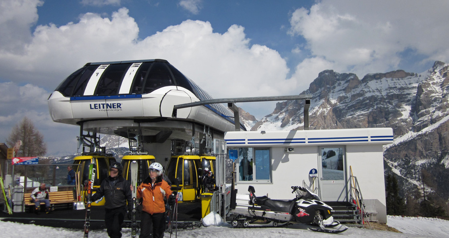 stazione di arrivo cabinovia