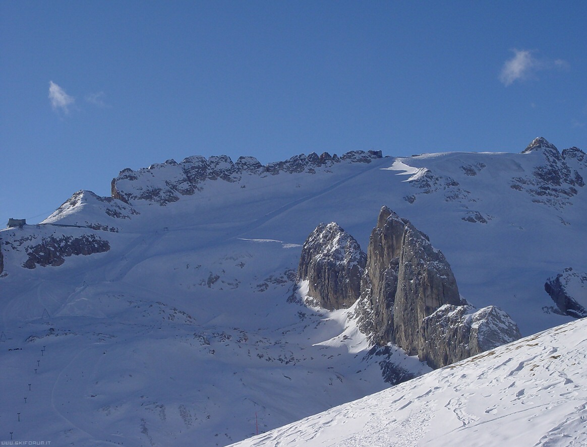 Sciare in Marmolada, ghiacciaio Marmolada