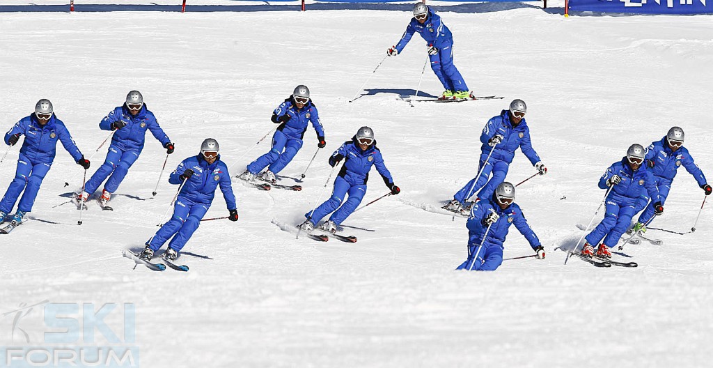Prove e allenamento del Demo Ski Team Italia in Trentino