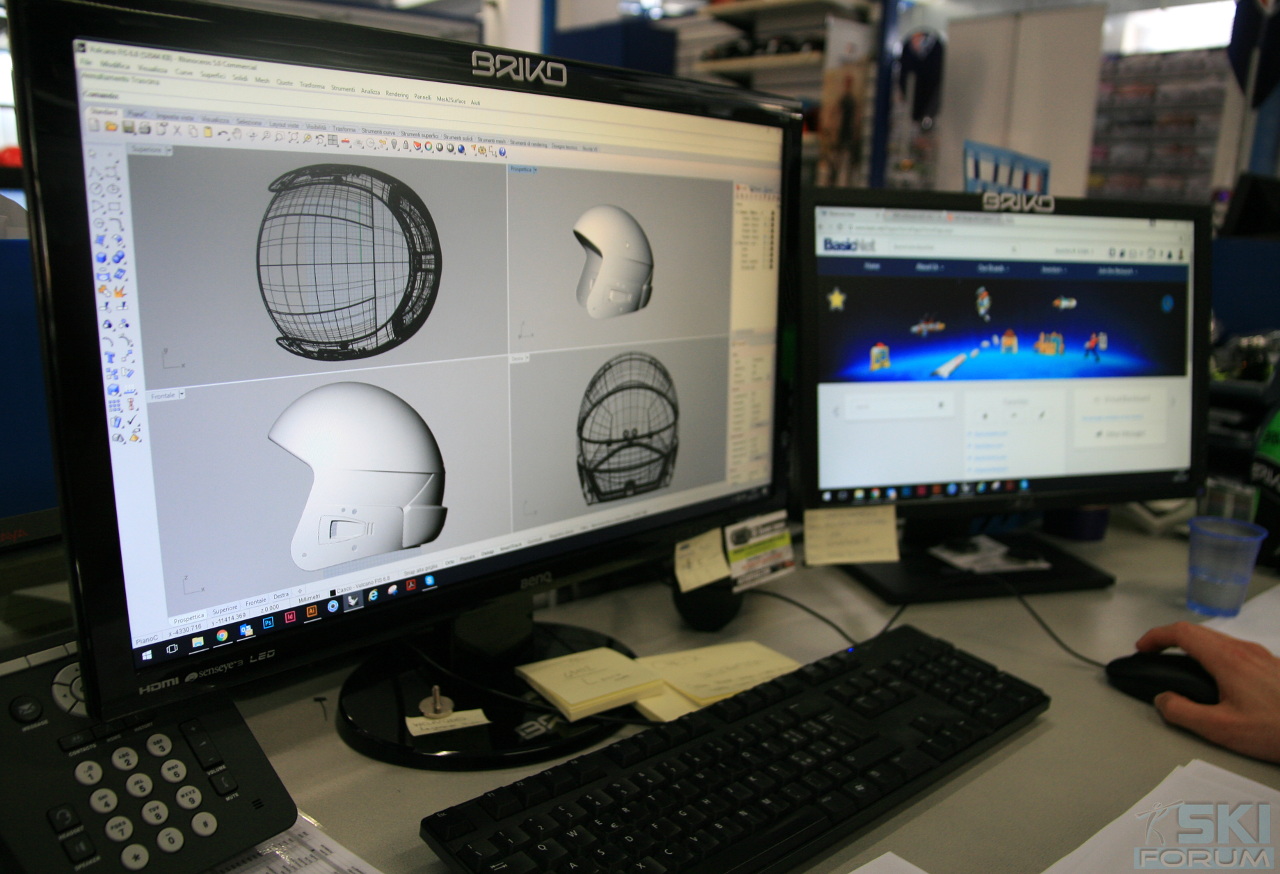 progettazione casco da sci