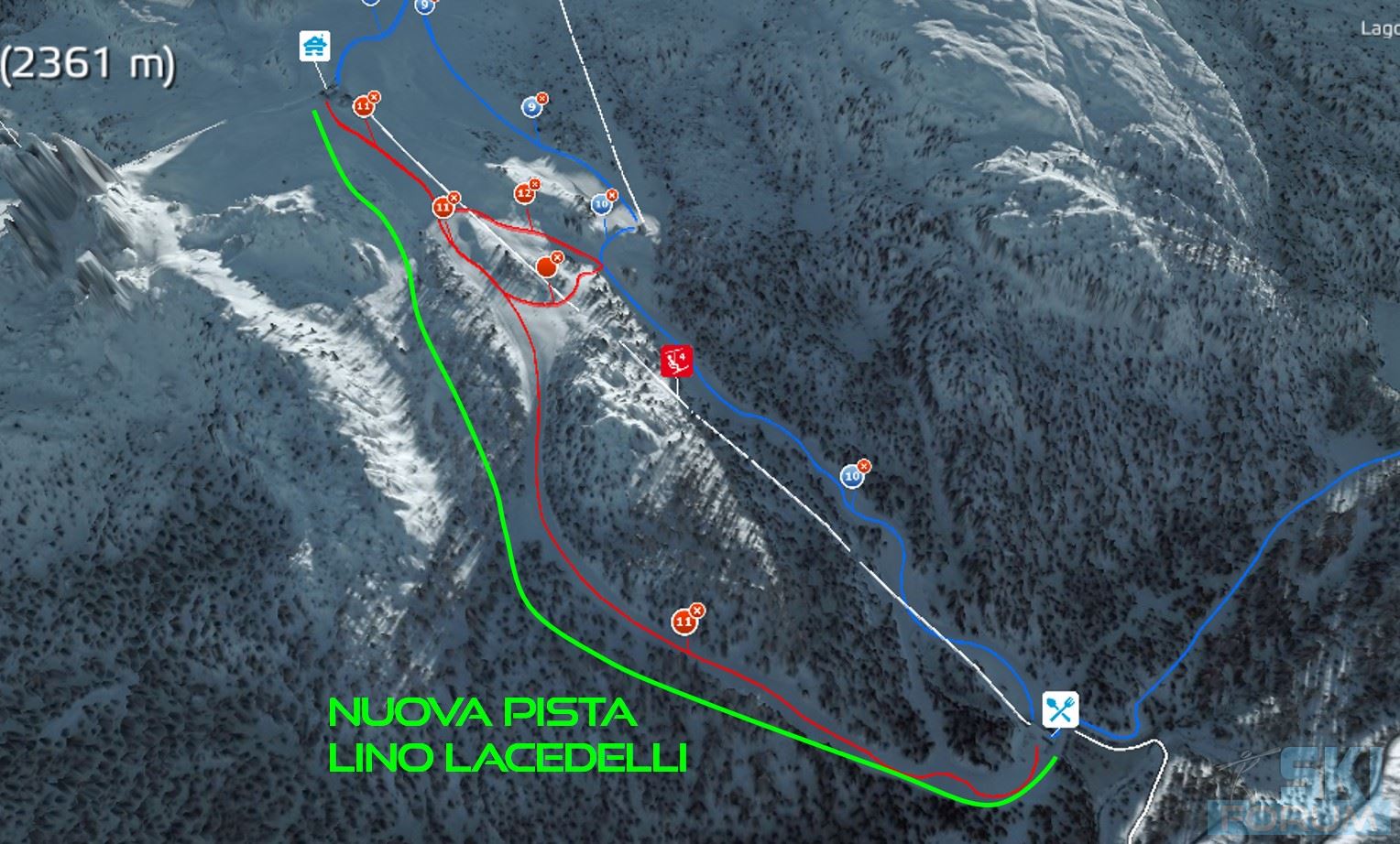 Rendering nuova pista Lino Lacedelli