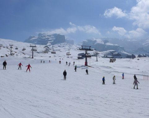sciare a Passo Grostè