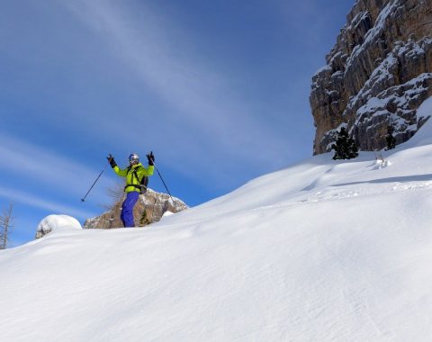 Freeride facile in Dolomiti