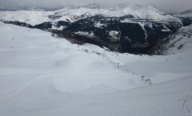 anteprima Pista Padon 1: bella pista nel magnifico ambiente della Valle Ornella tra Passo Padon e Porta Vescovo