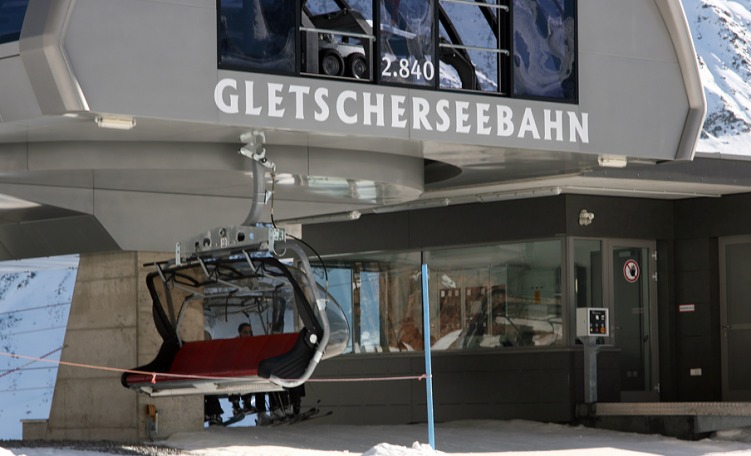 anteprima Gletscherseebahn: seggiovia esaposto ad ammorsamento automatico in Pitztal