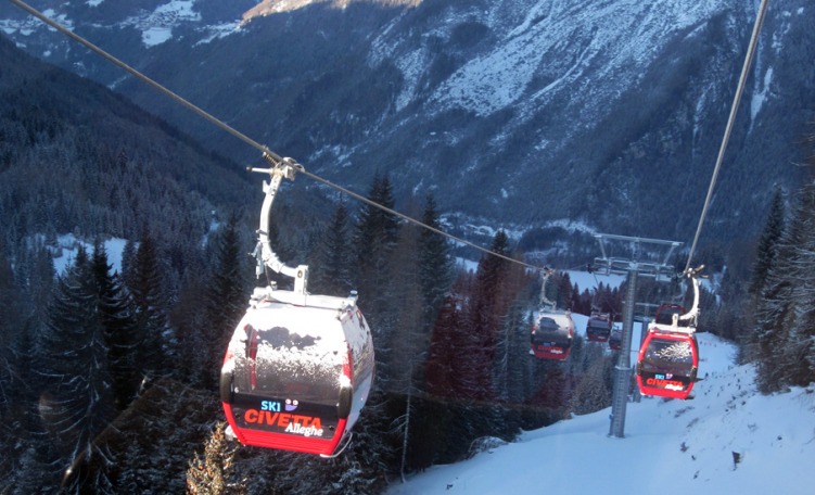 anteprima Cabinovia Piani di Pezzè - Col dei Baldi con cabine da 8 posti, Ski Civetta