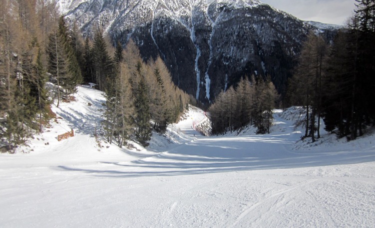 anteprima Pista "Discesa a valle - Talabfahrt" di Jochtal lunga 3,5 km - Valles in Valle Isarco, Dolomiti Superski